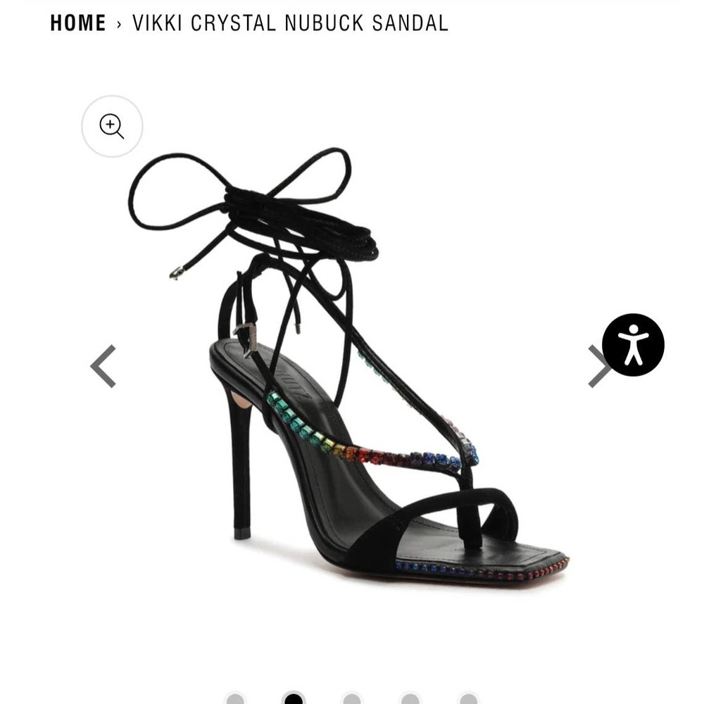 Schutz Vicki crystal leather sandals
